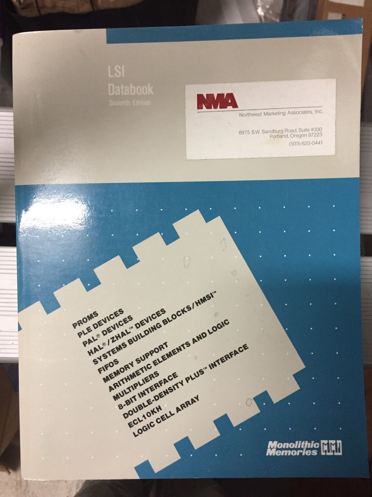 Data Book = Monolithic Memories Semiconductor PLD Logic Applications 1986 = RARE