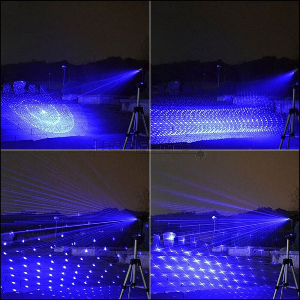450NM Blue Laser Pointer Adjustable Focus Light Visible Beam Light Battery USB