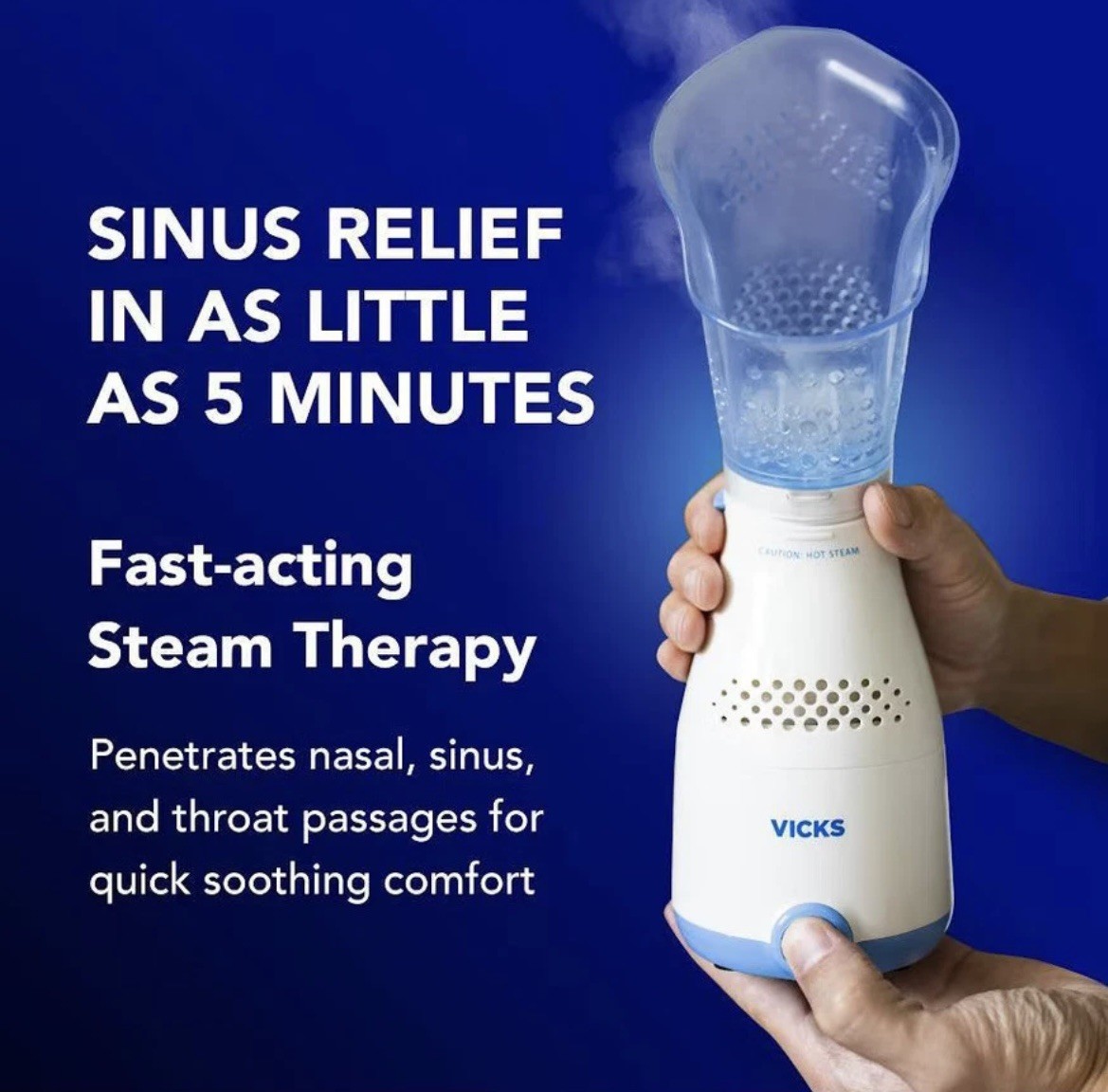 Vicks Personal Steam Inhaler with Variable Steam Control & Soft Mask -
