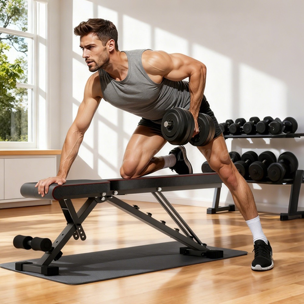 Multifunctional Adjustable Dumbbell Bench, 660LBS Foldable Weight Bench for Gym