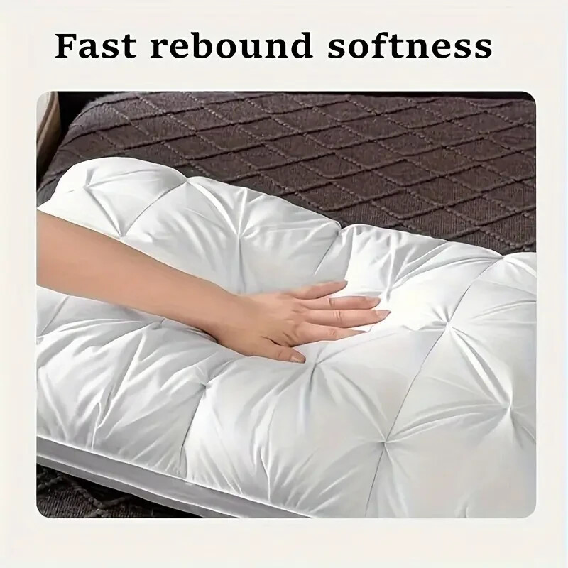 2-Pack Soft White Pillows with Zipper – Comfortable & Supportive Set - 29x19"