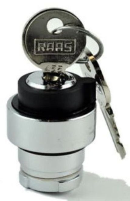 RB2BG4 22.5mm 2 Position Maintained Key Switch Key Removal Left & Right RB2BE101