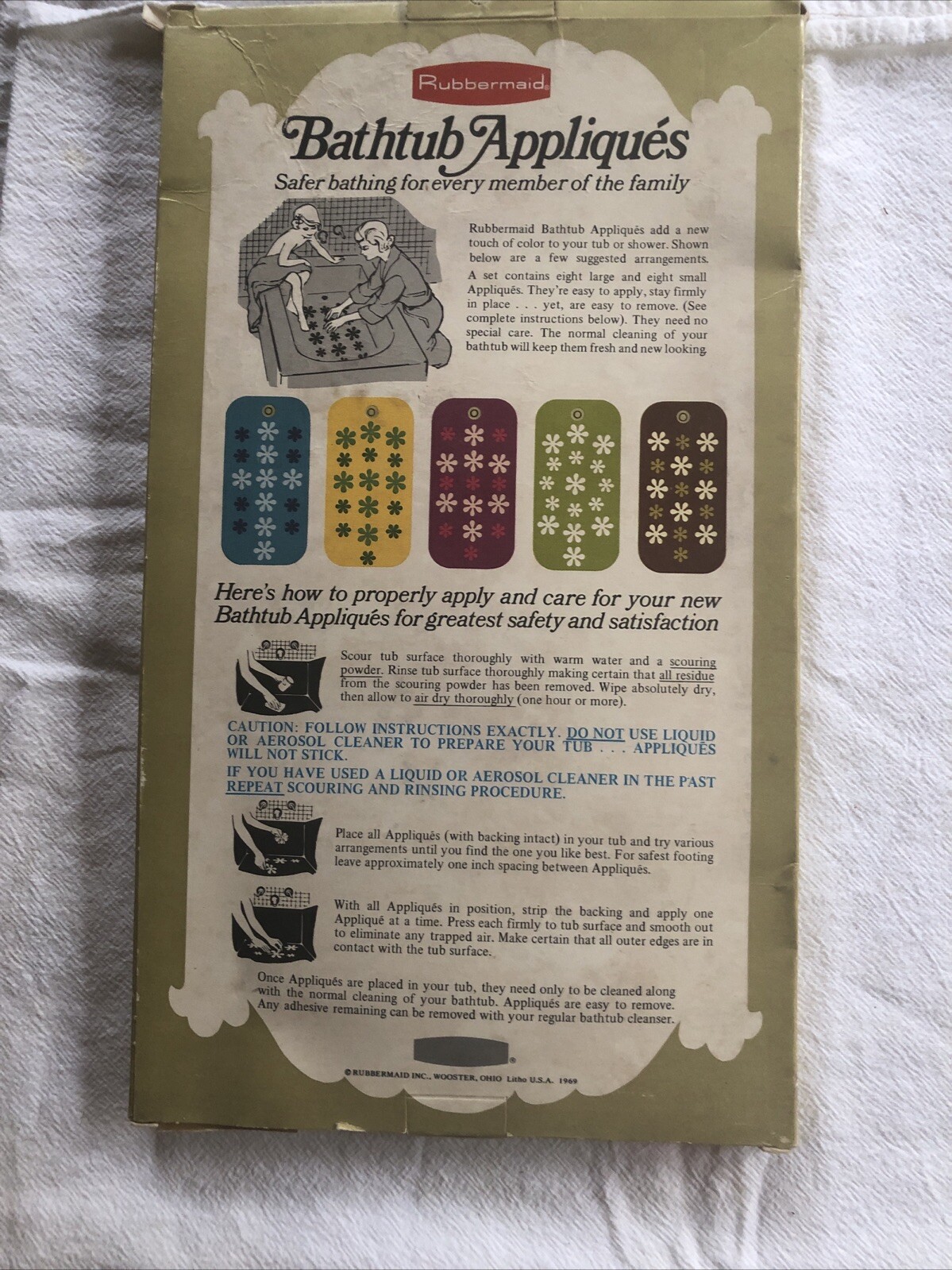 Vintage Rubbermaid Appliqués 1969 & 1972