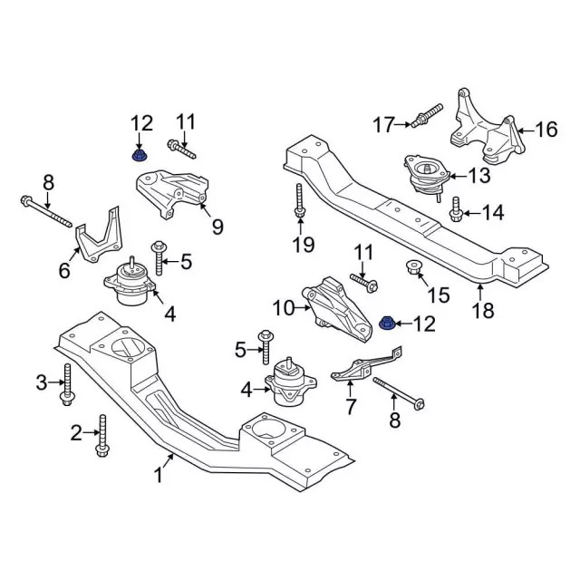 Genuine Ford Upper Support Nut W710660-S441