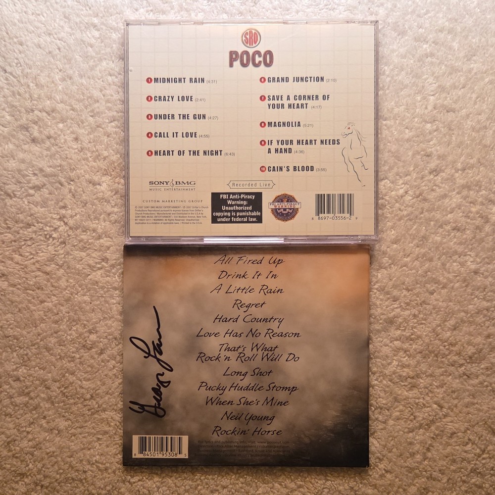 Poco All Fired Up Signed CD & Booklet, Standing Room Only CD Original
