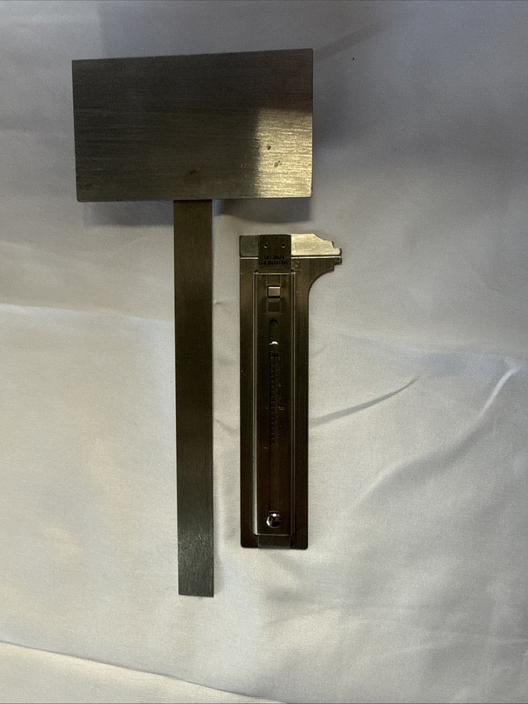 GENERAL HARDWARE MACHINISTS PROTRACTOR , CALIPER, POCKET RULER, 3 PC SET - Nice!