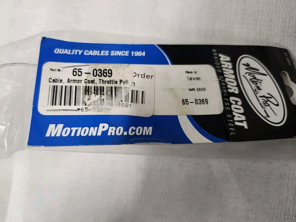 Motion Pro Armor Coat Pull Throttle Cable 65-0369 Stainless