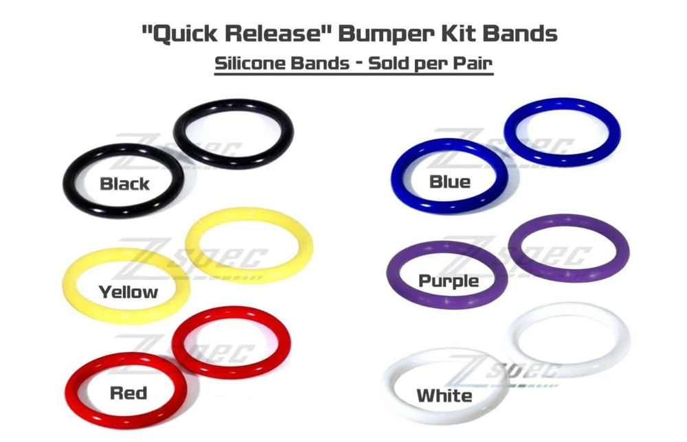 ZSPEC Quick Release Bumper Fastener Kit w/BLACK Catches & Colored Bands