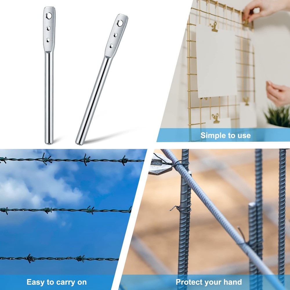 2 Pack 3 Hole Wire Twister Multi-Functional Bender High-tensile Tool...