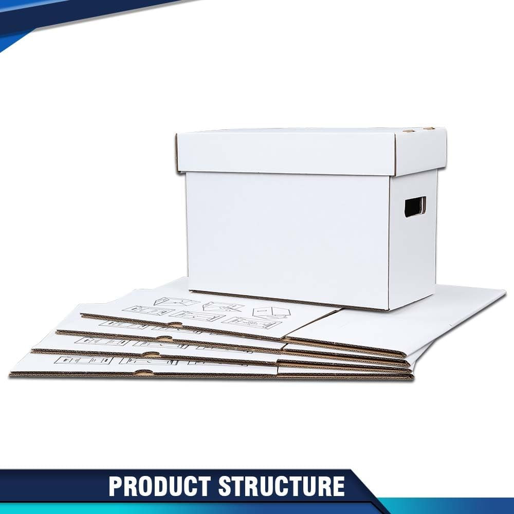 5 Pcs Comic Book Storage Boxes, Holds 150-175 Comics Each, Collapsible, Stackabl