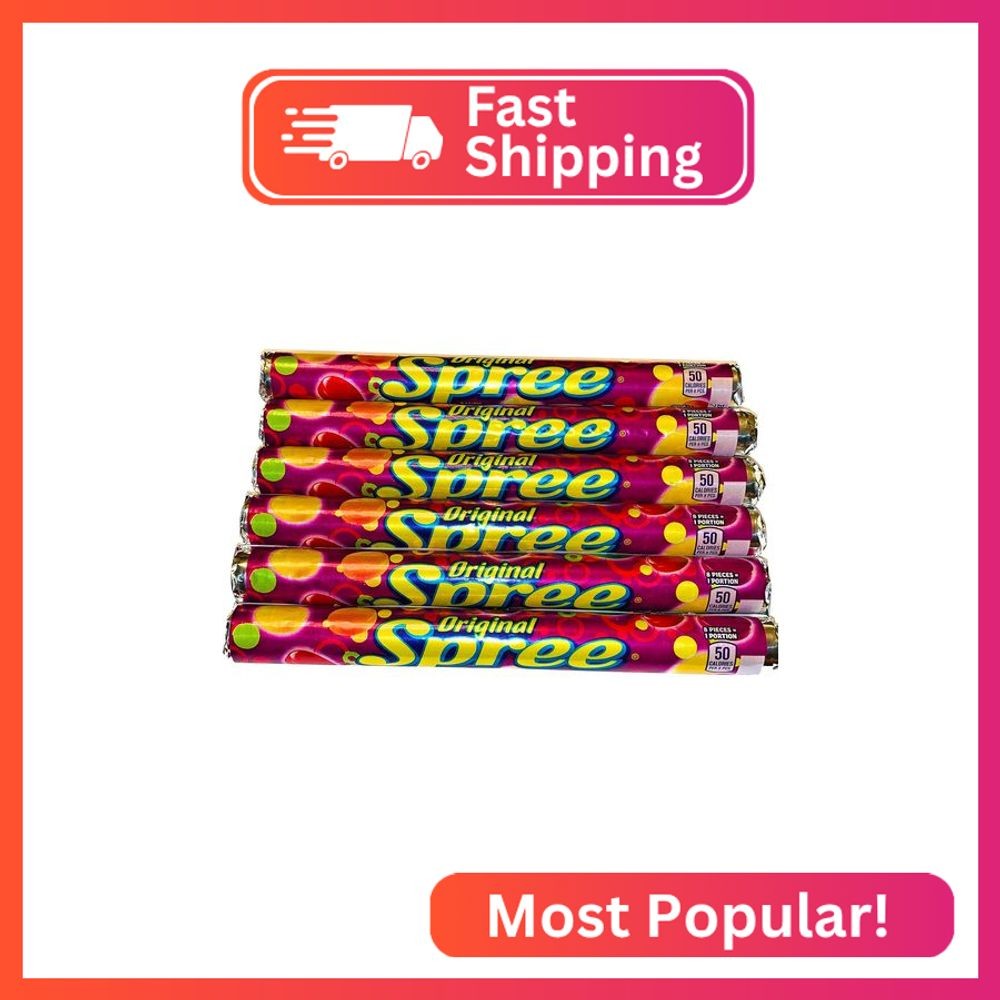Spree Original Candy | 1.77 oz Tubes | 6 Pack