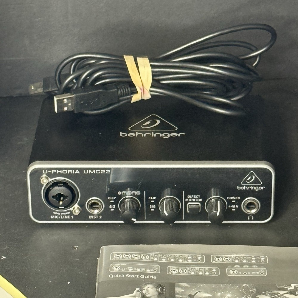 Behringer C-1U Studio Condensor USB Mic+UPHORIA Umc22 USB Audio Interface / Wrks