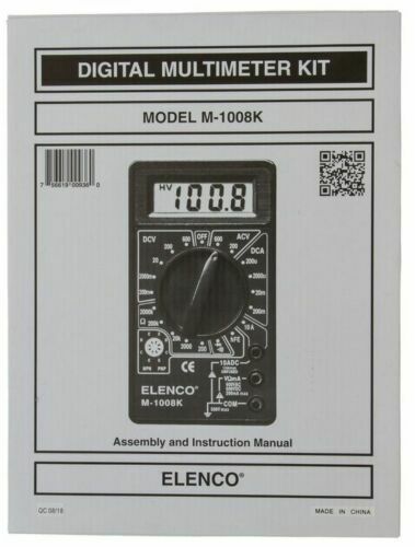 ELENCO M-1008K DIGITAL MULTIMETER DIY SOLDERING KIT- WE EXPORT