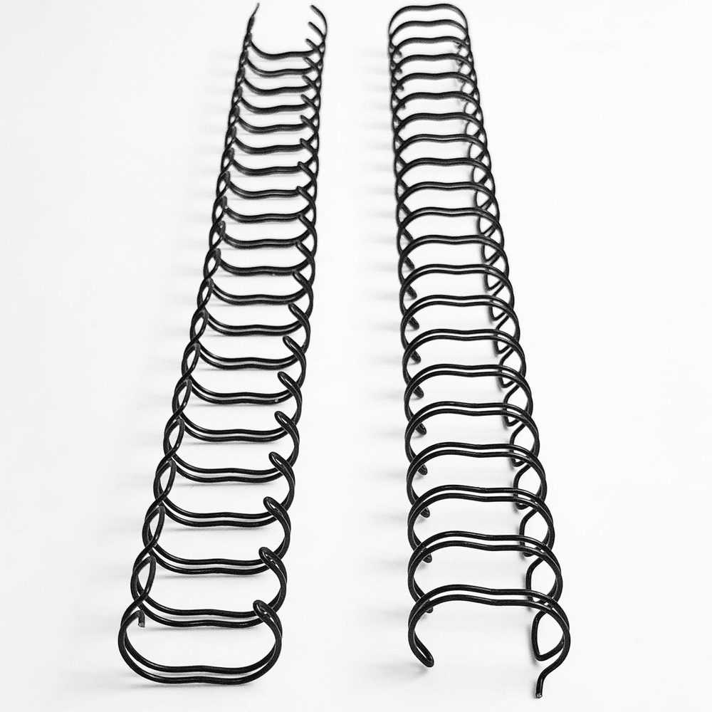50 Pack 9/16 Inch Double Loop Binding Wires Spiral Notebook Maker, 2:1 Pitch