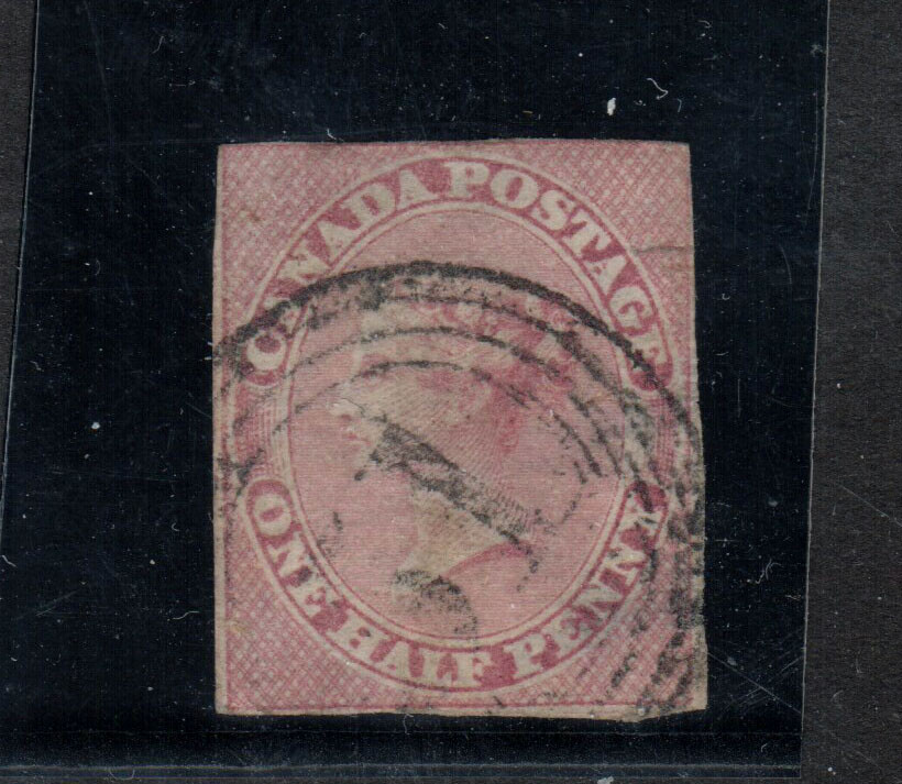 Canada #8 Used Fine With 4 Ring 51 Cancel With Thins On Back