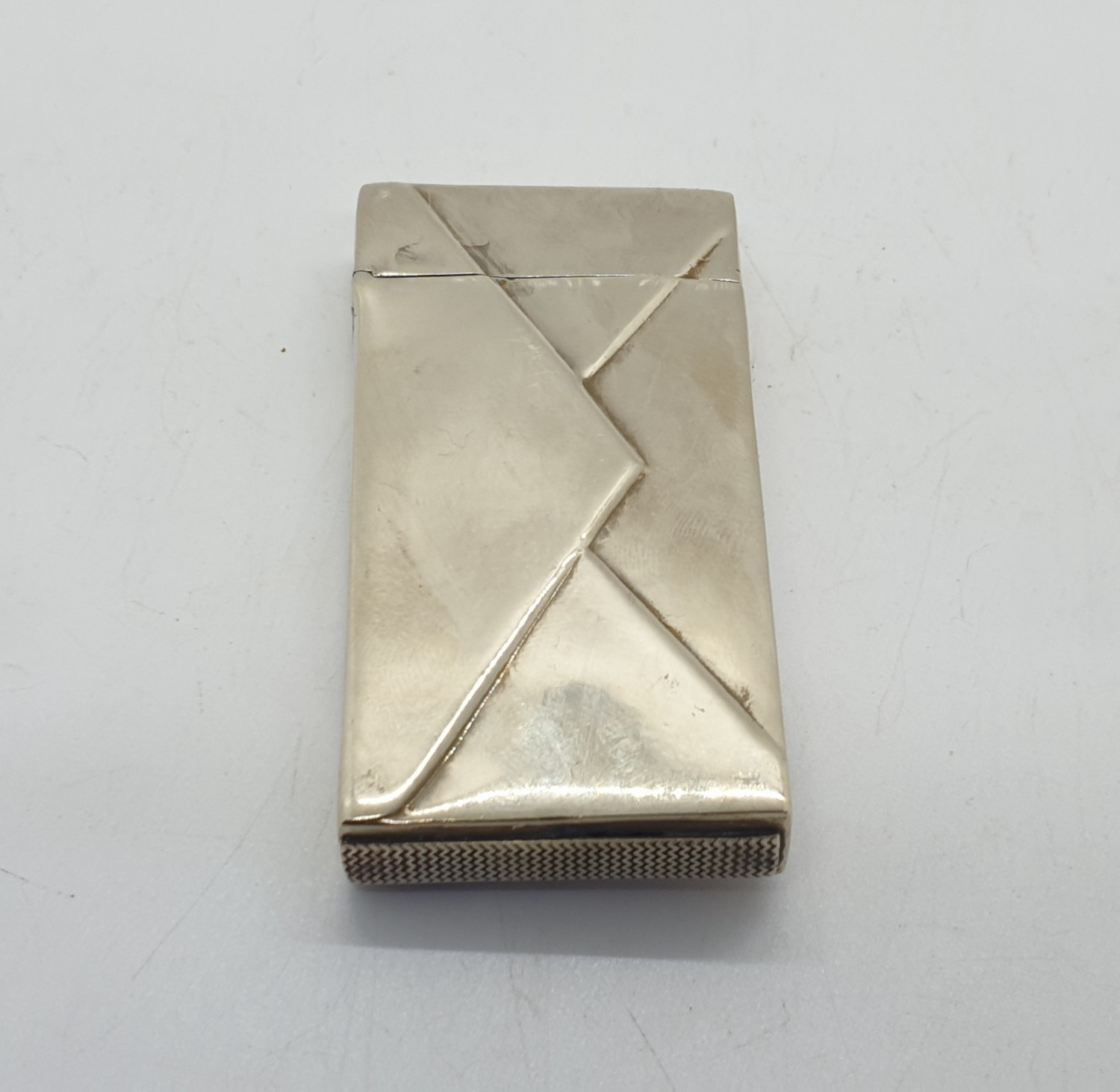 Gilt 900 Silver Envelope Form Novelty Vesta Case