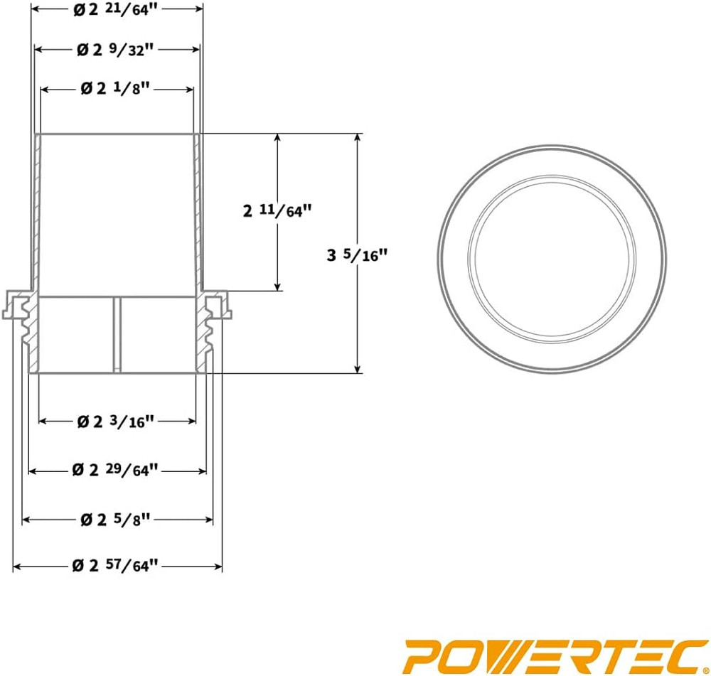 70191 Screw End Quick Coupler for 2-1/2” Hose – Left-Hand Threaded Adapter, 2-1/