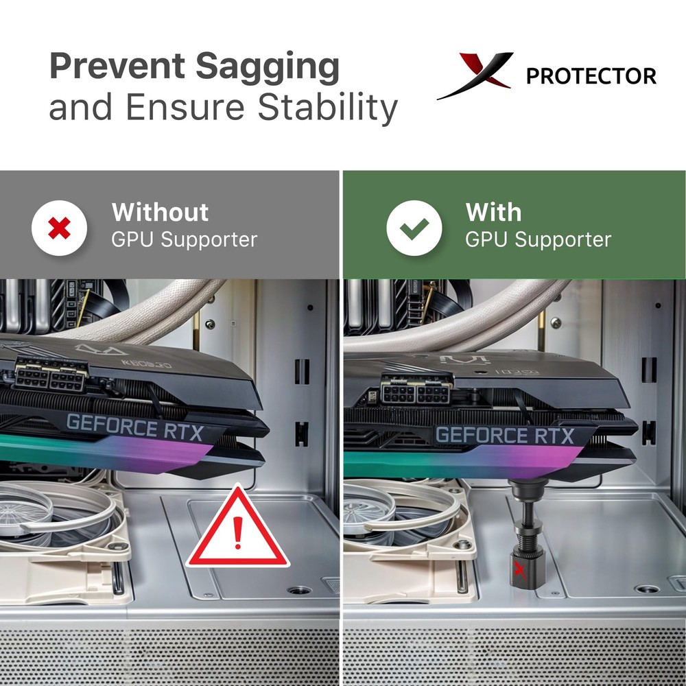 X-Protector GPU Support Bracket - Small GPU Sag Bracket 1" - 2" - Premium GPU...