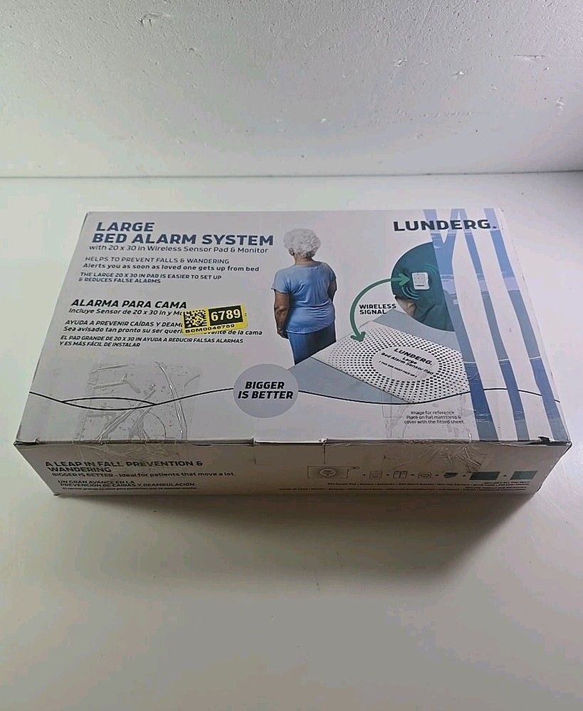 Lunderg LARGE Bed Alarm for Elderly Adults - Wireless Sensor Pad 20” x 30”