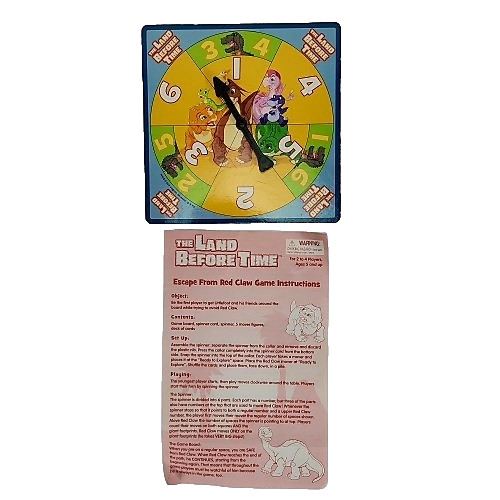 The Land Before Time: Escape from Red Claw Board Game-Complete