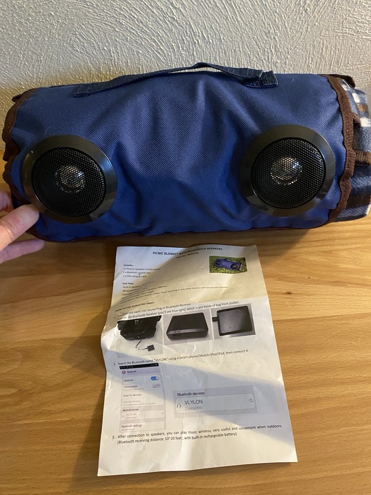 Picnic Blanket With Bluetooth Speakers