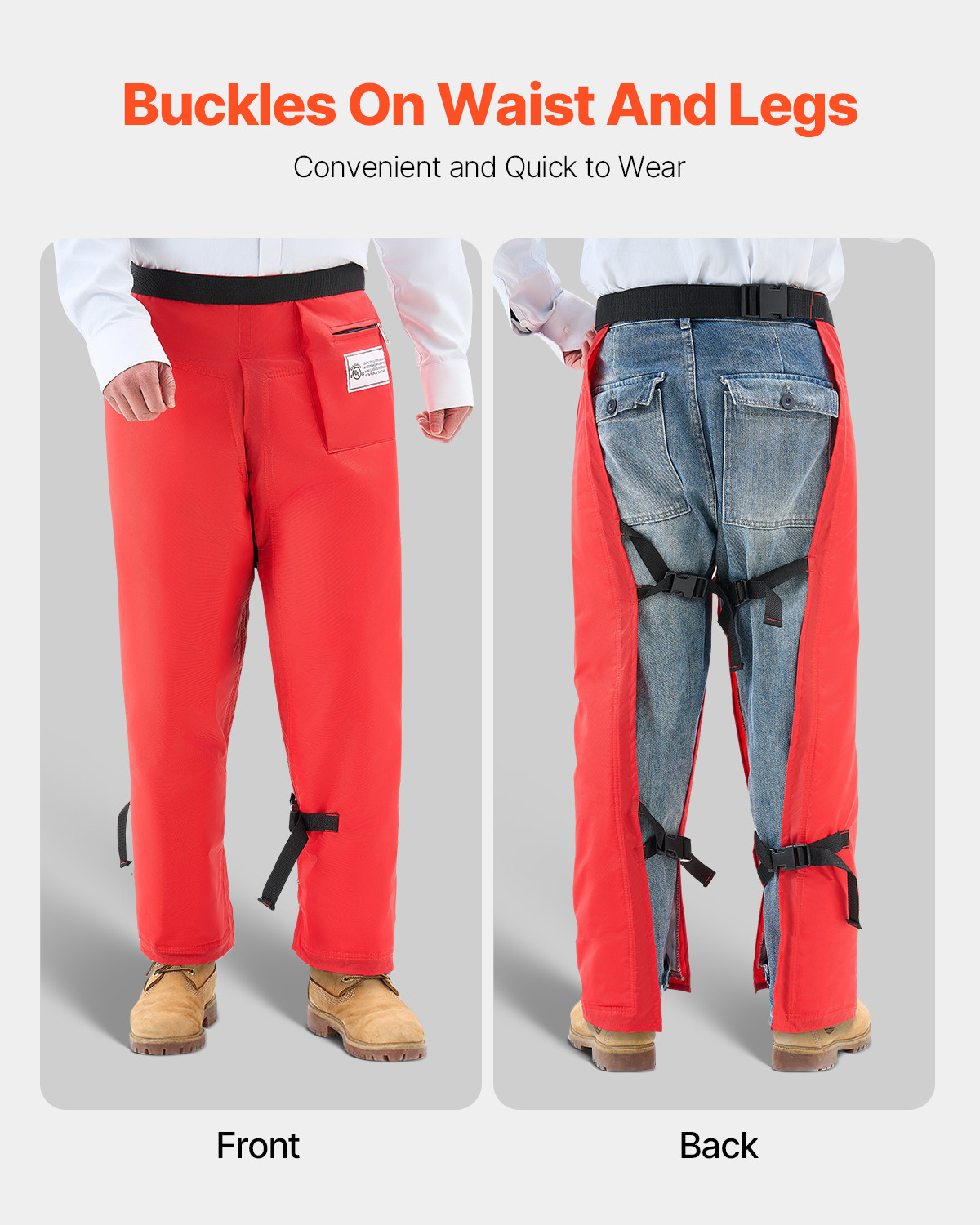 Chainsaw Chaps 39.7" Apron Style Forestry Chainsaw Safety Chaps Class C Large