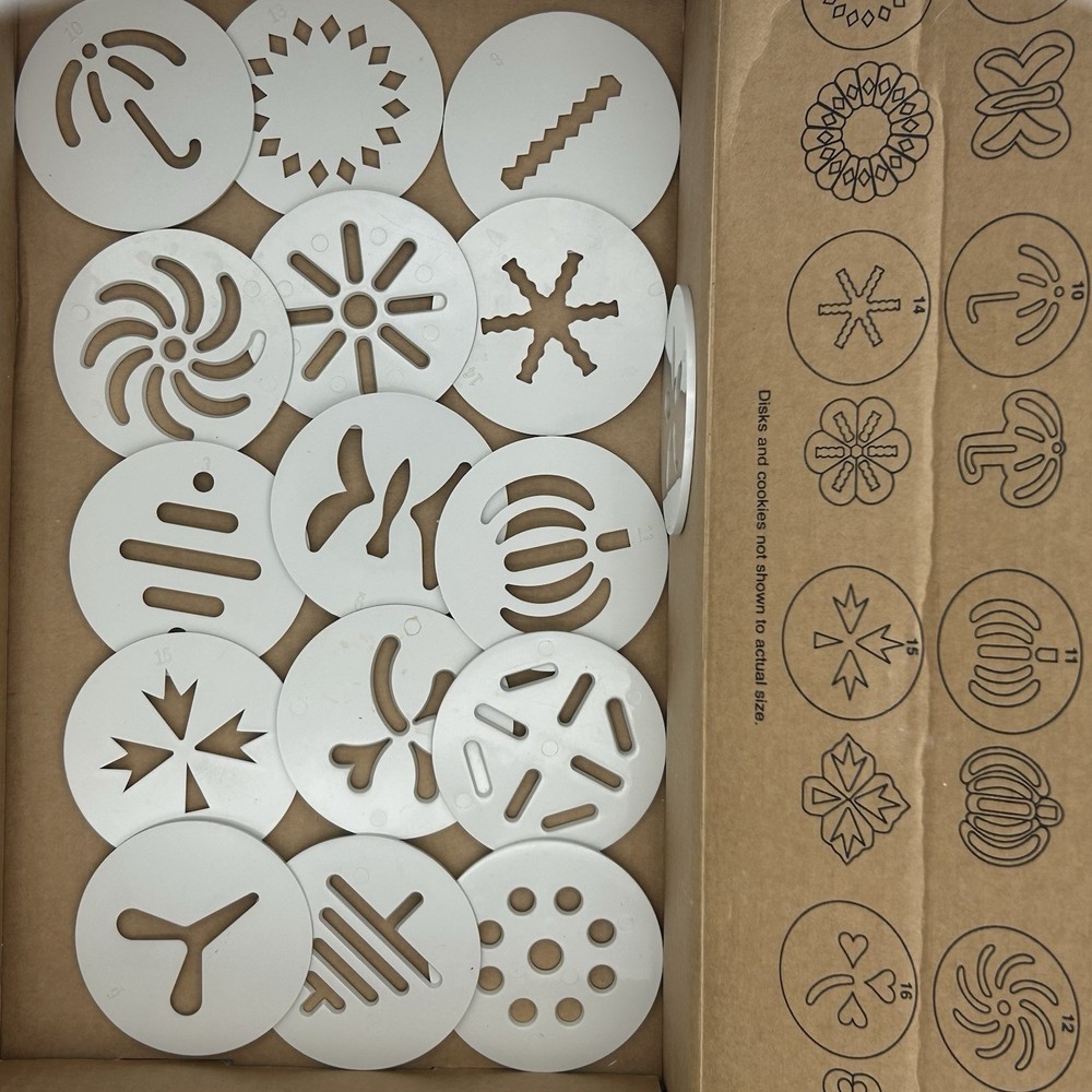 Pampered Chef Cookie Press Replacements: Complete Set + Extra Replacement Disc