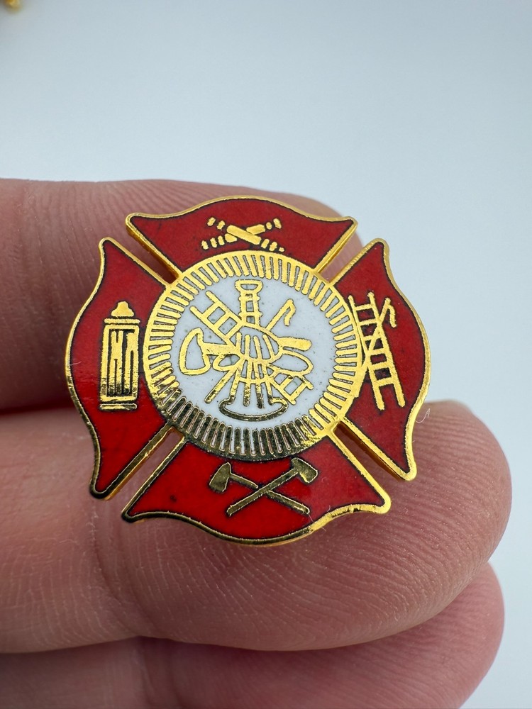 Fire Department Firefight Shield Lapel Hat Pin