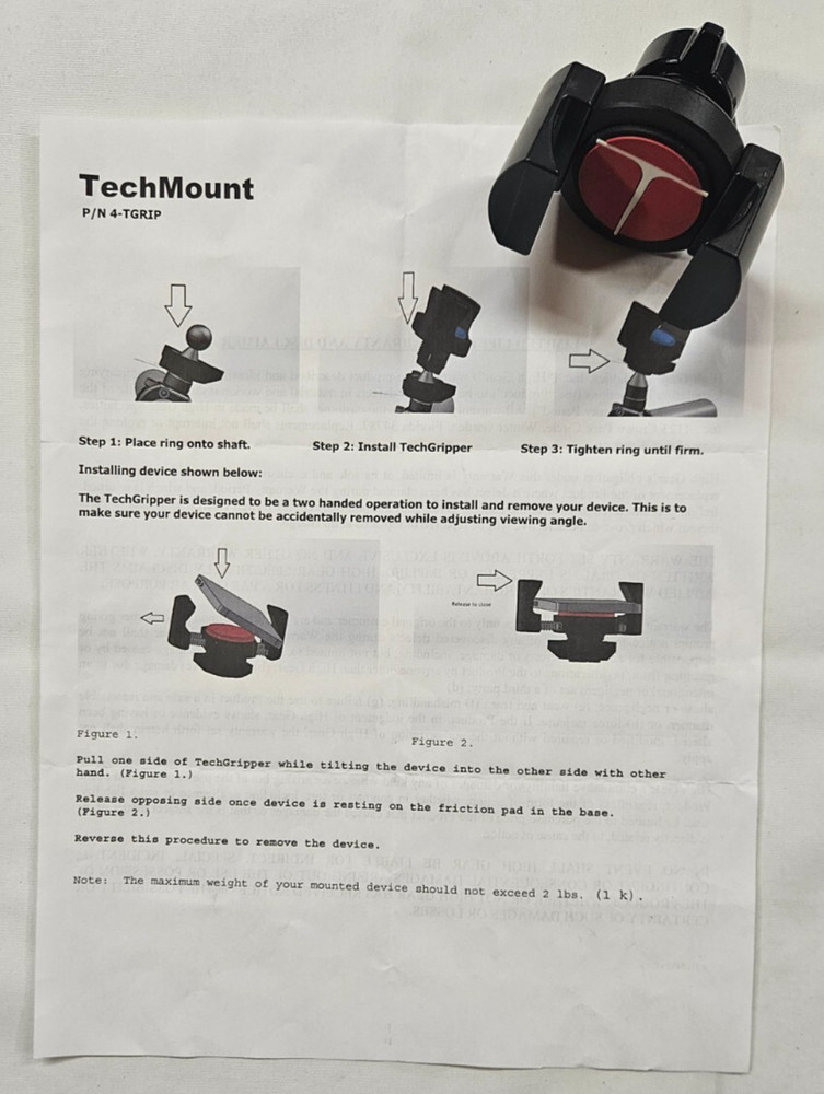 TechMount Handlebar Mount and Cradle/Battery Tender Power Supply Cable