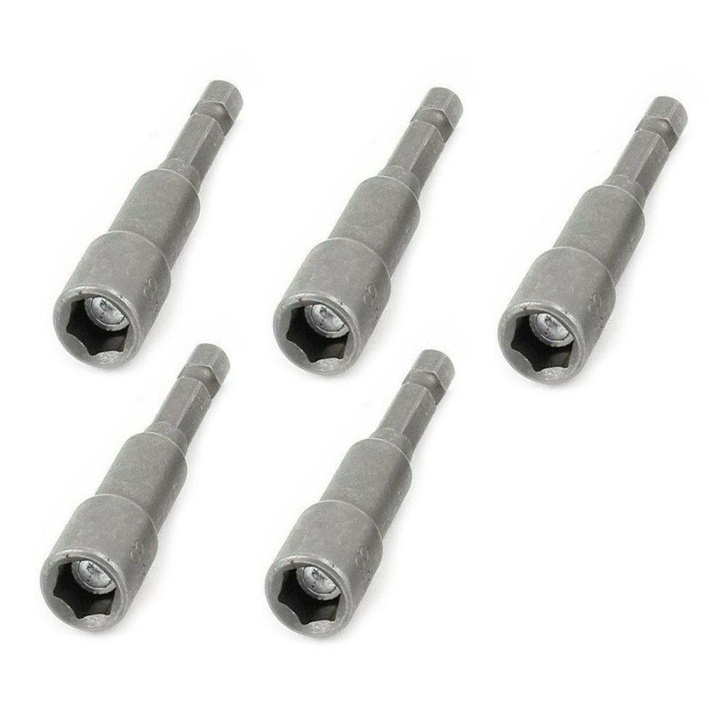 5Pcs Chrome Vanadium Steel Screwdriver Drill Bit Nut Setter Roofing Cladding