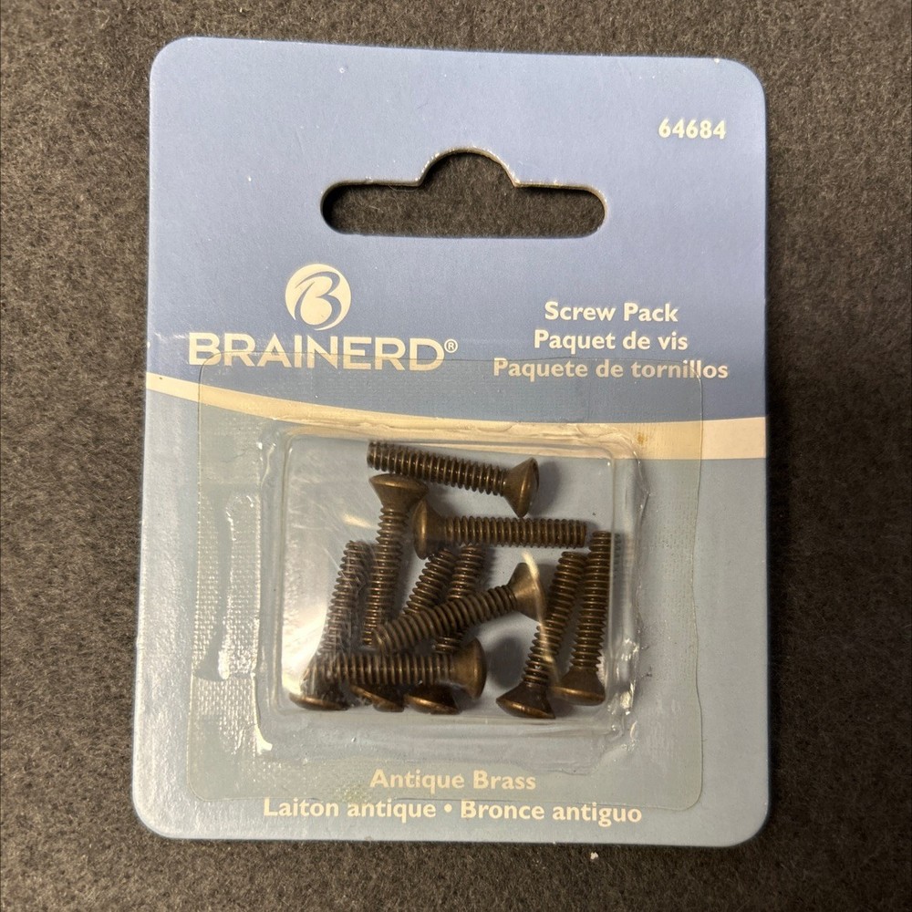 (5 Pack) Wall Plate Screw Pack Antique Brass