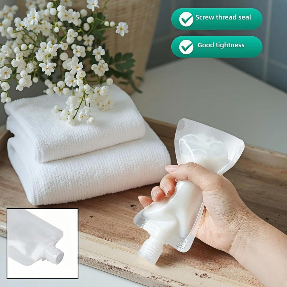 5 PCS Refillable Containers for Lotion, Shampoo, Cream