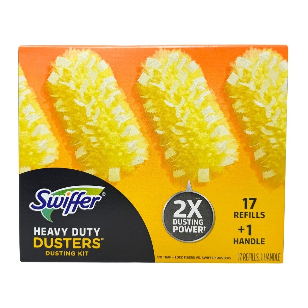 Swiffer Heavy Duty Dusters Dusting Kit: 1 Handle + 17 Refills