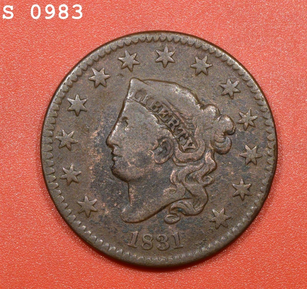 1831 Coronet Head Large Cent "VG/F"