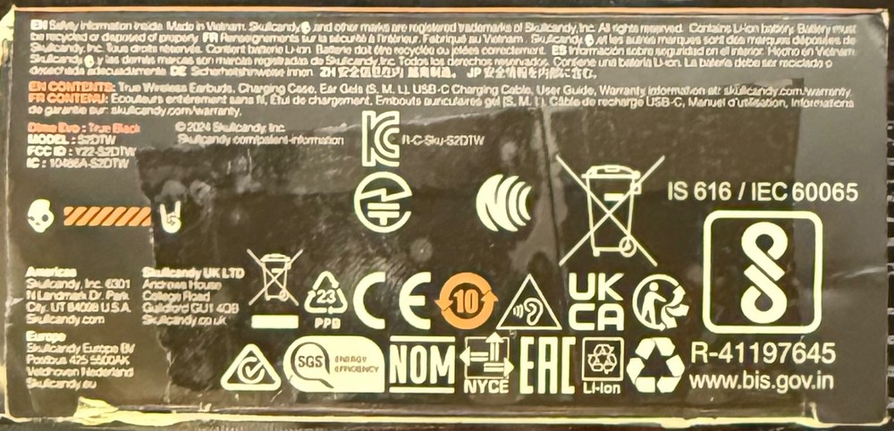 Skullcandy Dime Evo Bluetooth Earbuds (S2DTW-S740)