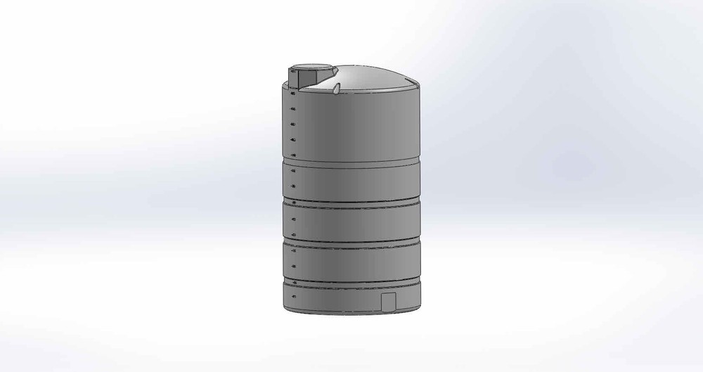 1/64 3D Printed 1500 Gal Vertical Tank
