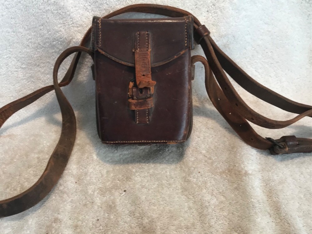 WW1 British Army Galvanometer Leather Carrier Case