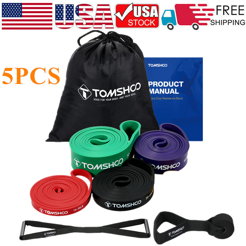 TOMSHOO Exercise Loop Bands Pack for Muscle Training and Mobility Workouts O1F2