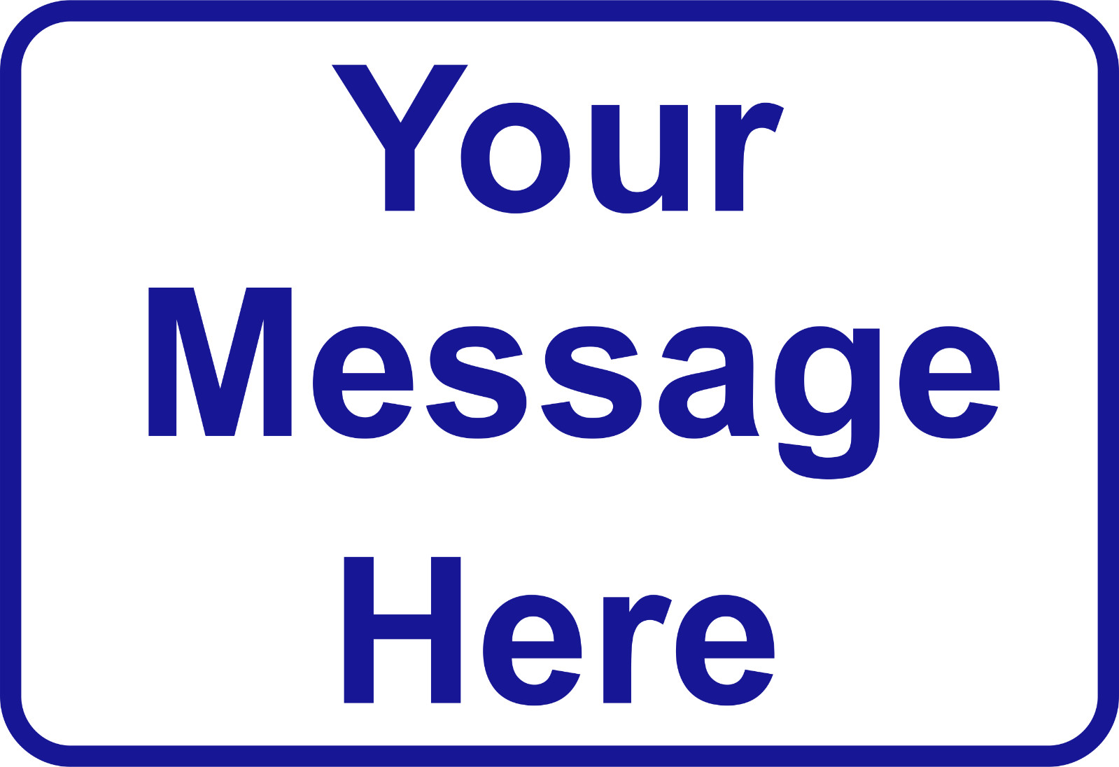 New Personalized Aluminum Metal Sign Customized With Custom Text 8" x 12" Size