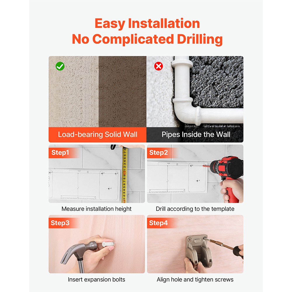 Uimoso Foldable Wall-Mounted Shower Seat with 220 lbs Capacity