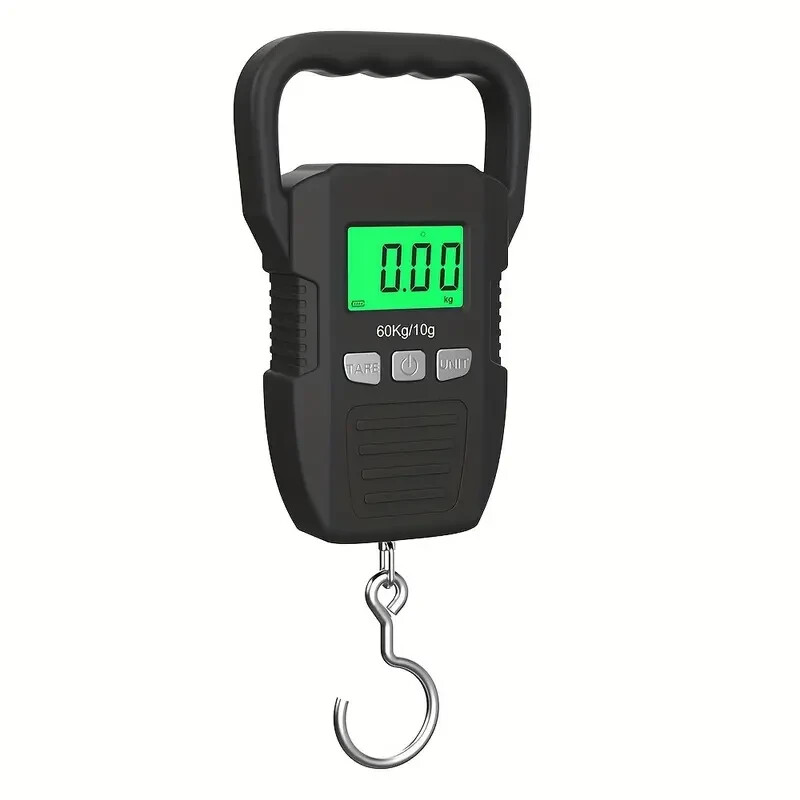 Large Handle Digital Scale - 132lb/60kg Capacity, Backlit LCD Display