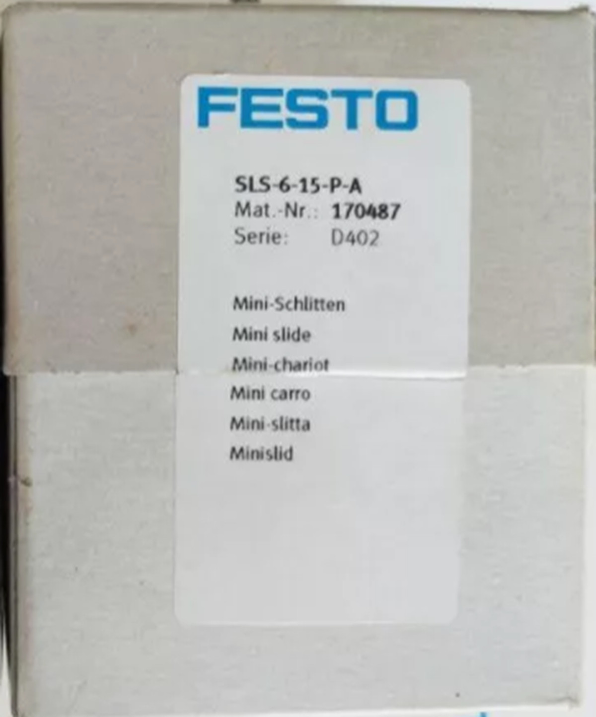 NEW Festo SLS-6-15-P-A 170487 Cylinder