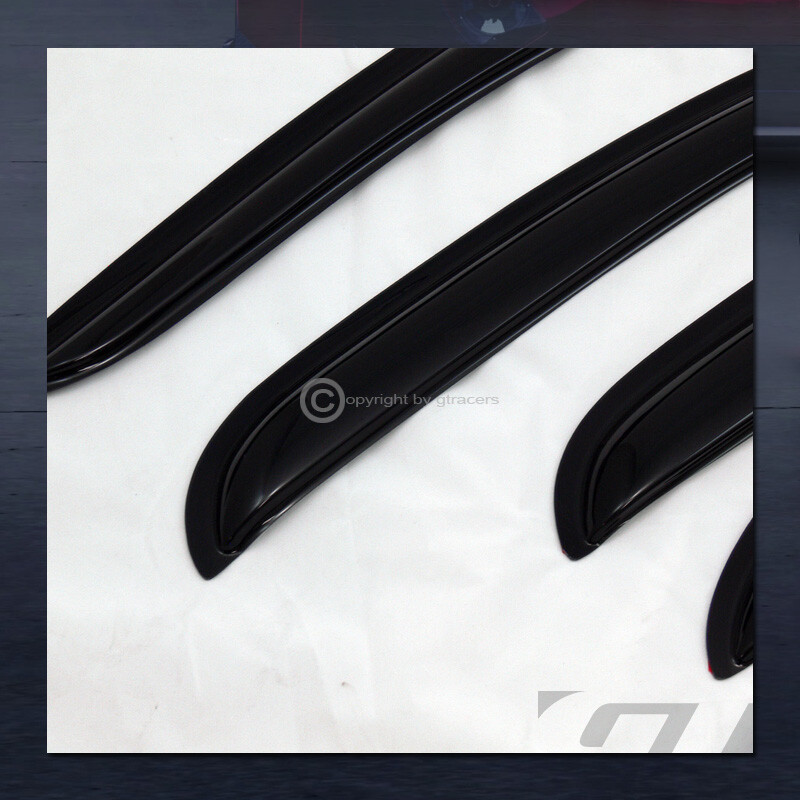 For 2007-2013 Chevy Silverado Ext Cab Sun/Rain Guard Deflector Window Visors 4Pc