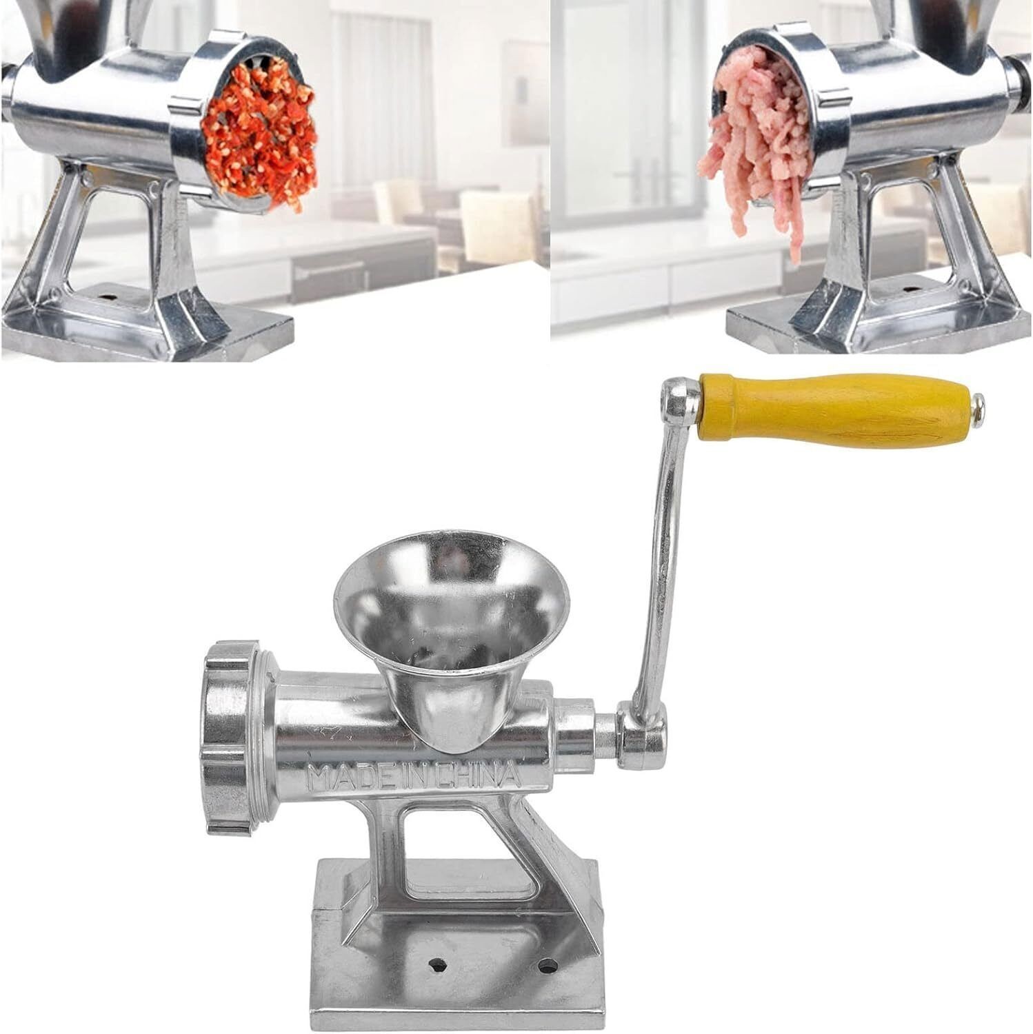 Heavy Duty Meat Grinder Mincer Stuffer Manual Sausage Filler Sauce Maker Machine