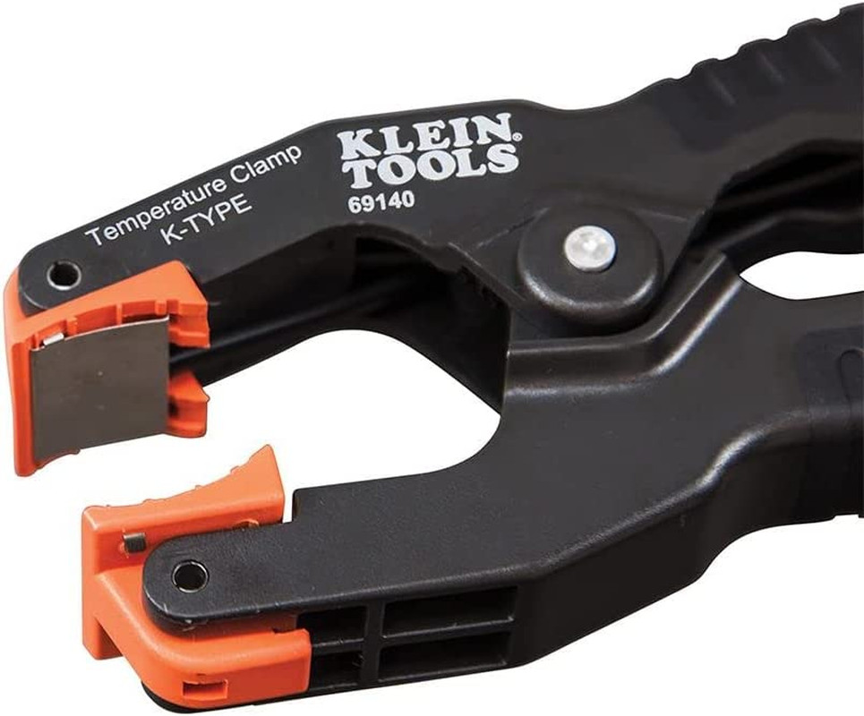 Klein Tools 69140 K-Type Thermometer, Pipe Temperature Clamp for HVAC, Measures