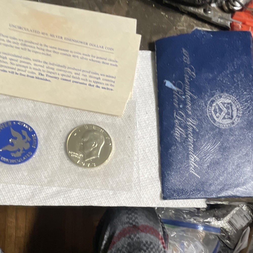 1973 S Eisenhower Uncirculated Silver Dollar - Original Packaging