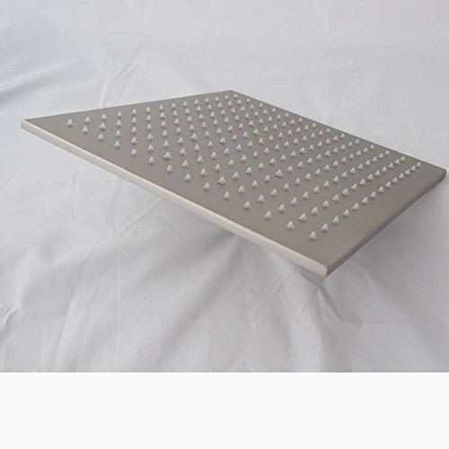 Bathroom Shower Set Ceiling Mount Rainfall 6 Spray 20"x40" Brushed Nickel