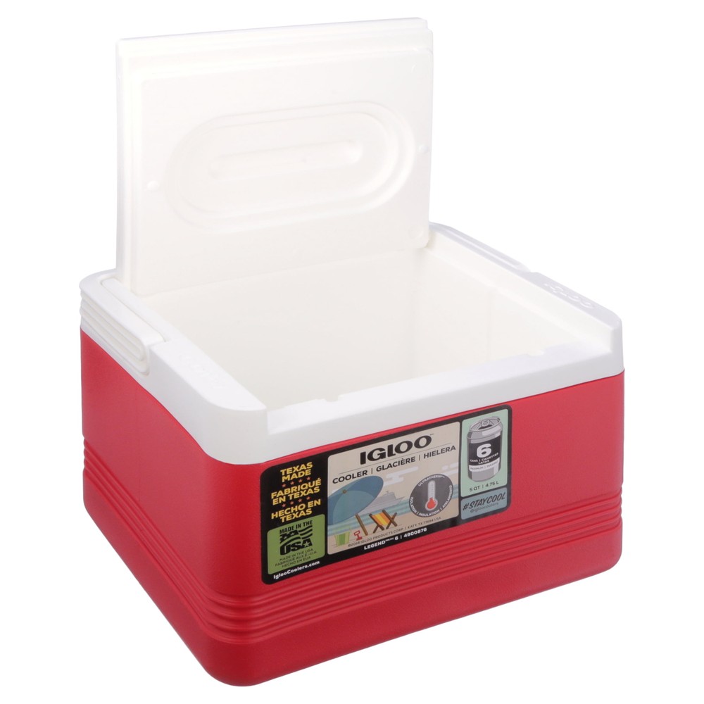 5 qt Legend Personal Cooler, Red