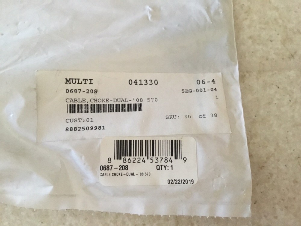 Arctic Cat Oem Choke Cable 0687-208