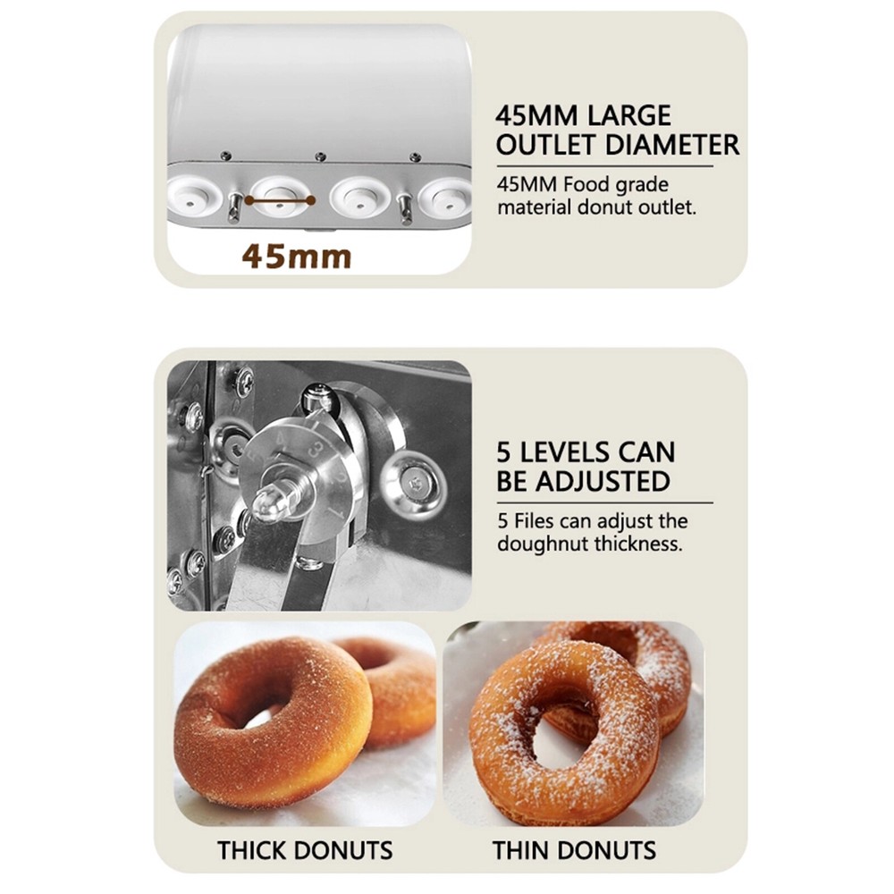 Kolice 4 Row Automatic Doughnut Maker, Donut Machine, Donuts Frying Machine
